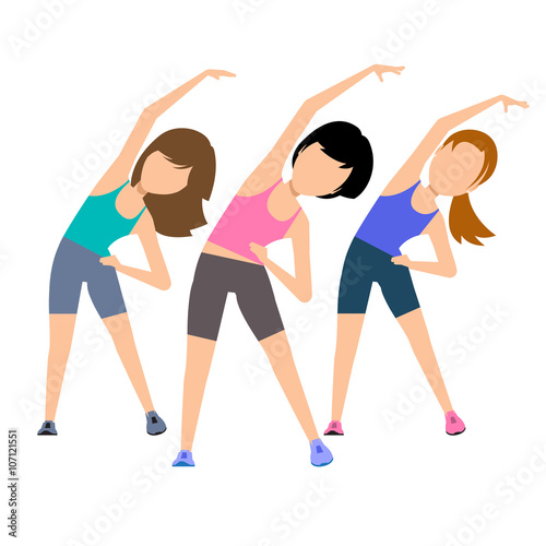 Aerobics. Train create a beautiful figure.