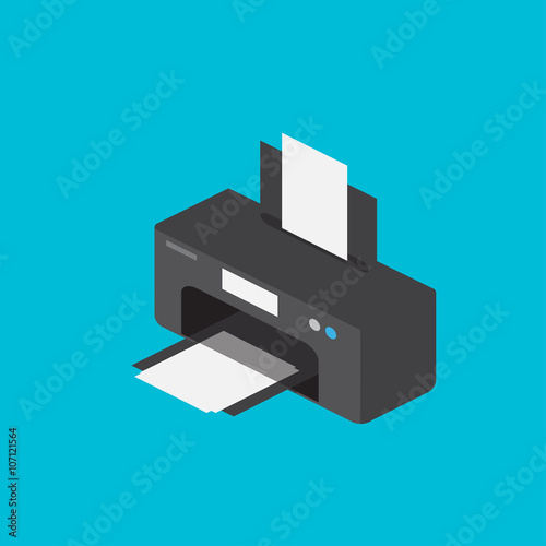 Printer detailed isometric