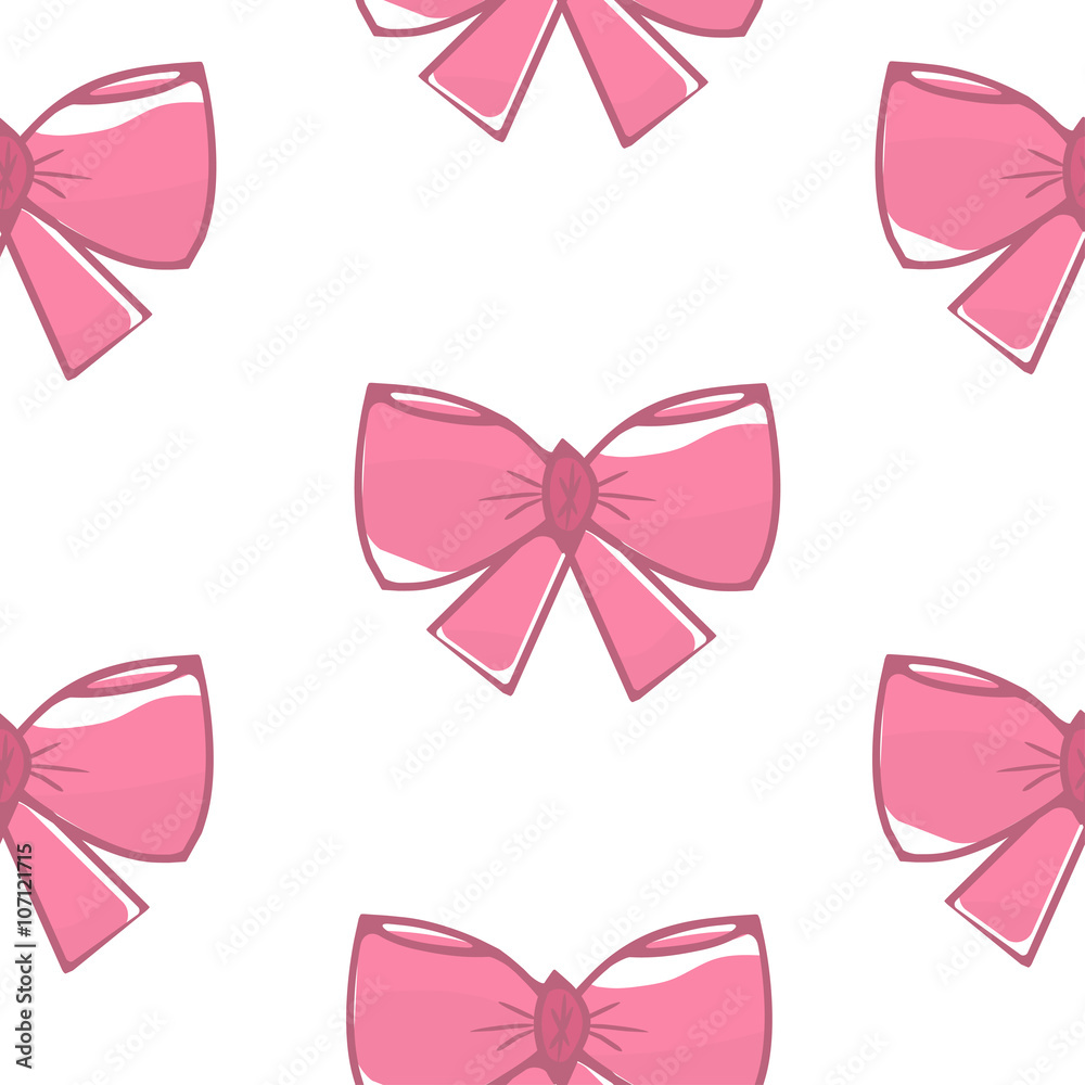 Seamless pattern bow on a colored, beautifu Seamless pattern bow on a colored, beautifu