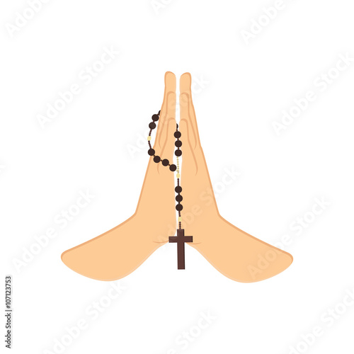 Praying hands vector