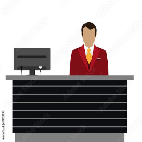 Hotel reception desk