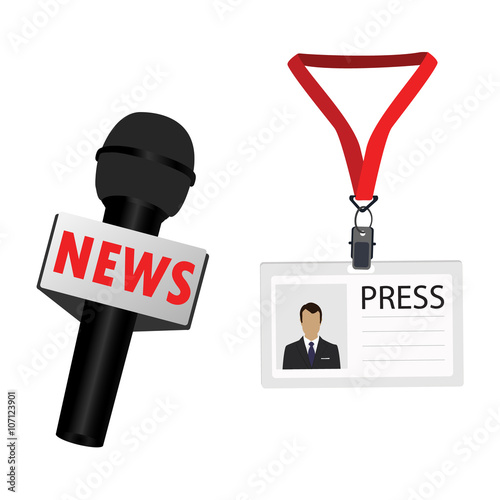 Microphone and lanyard badge