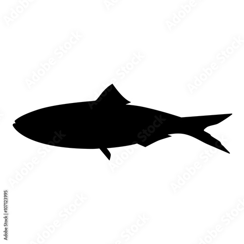 Fish silhouette vector