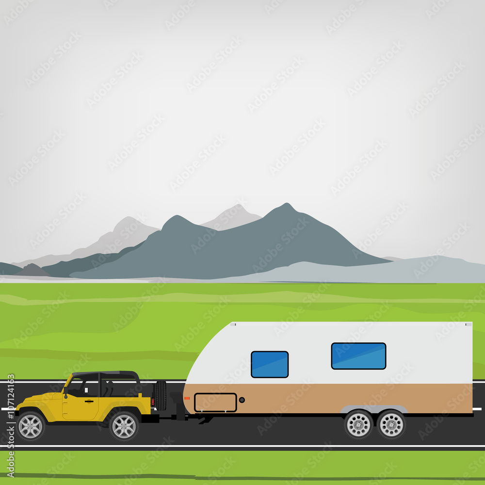 Car with trailer Car with trailer