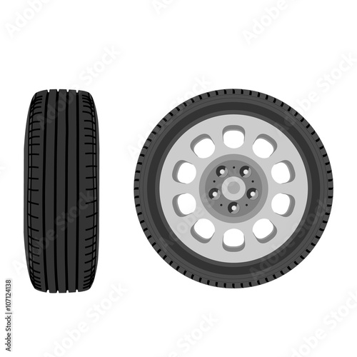 Car wheel vector