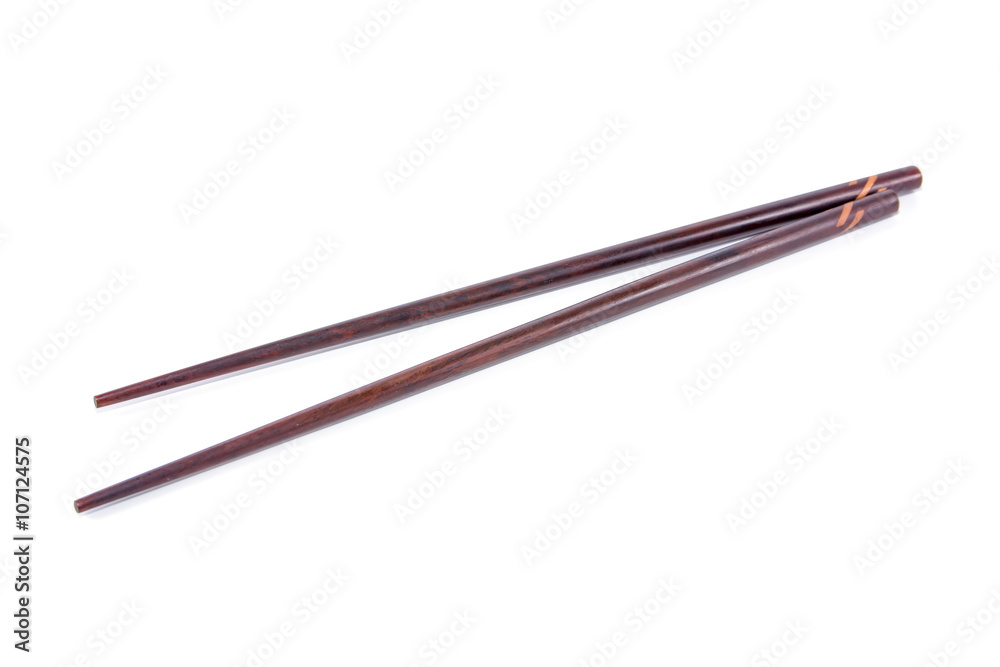 Wooden chopsticks isolated on white background Wooden chopsticks isolated on white background
