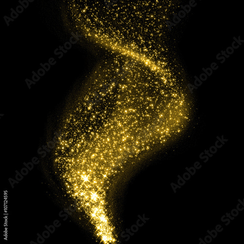 Wallpaper Mural Gold glittering star dust evaporating tail Torontodigital.ca