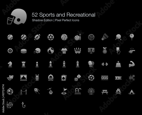 Sports and Recreational Pixel Perfect Icons Shadow Edition