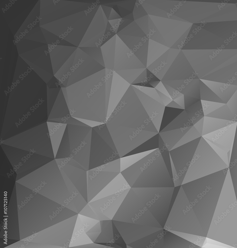 Black Polygonal Mosaic Background, Creative Design Templates