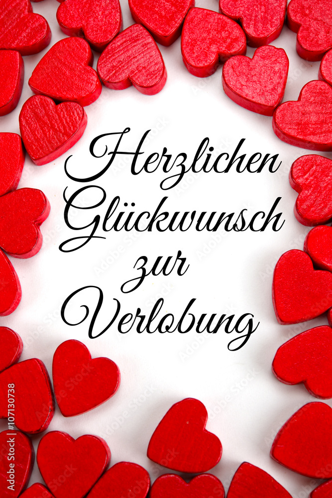 Herzlichen Glückwunsch zur Verlobung Stock Photo Adobe Stock