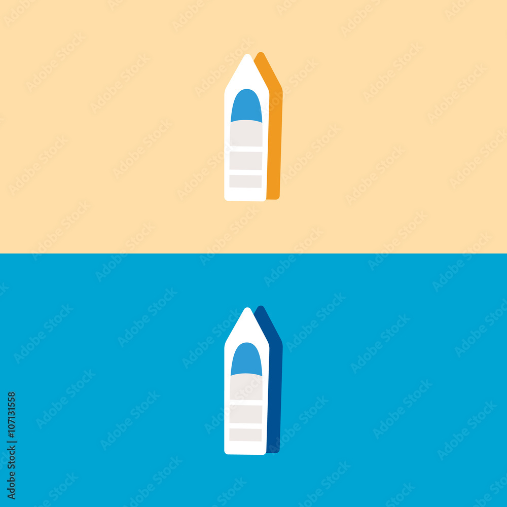 Boat on the beach vector illustration Boat on the beach vector illustration