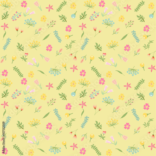 Seamless floral pattern. Flowers texture.