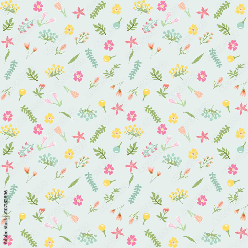 Seamless floral pattern. Flowers texture.