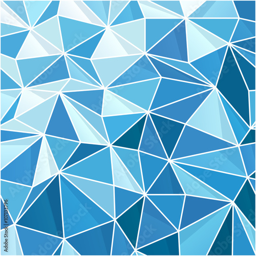 Abstract Blue Geometric Background. Composed from triangle shape