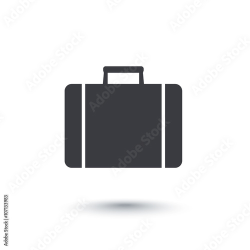Suitcase icon, case, suitcase pictogram, business trip, isolated icon, vector illustration