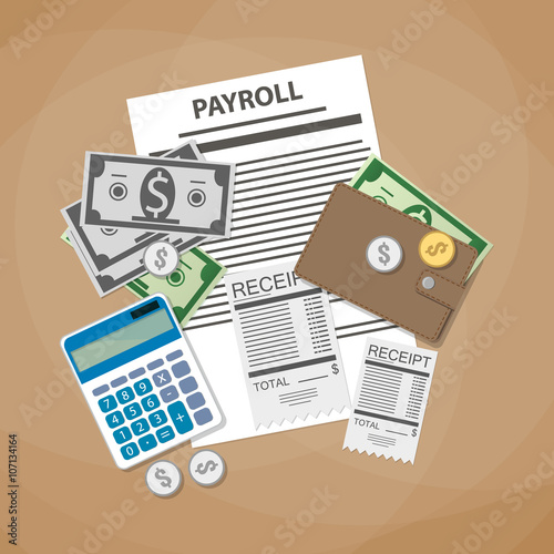 payroll invoice concept
