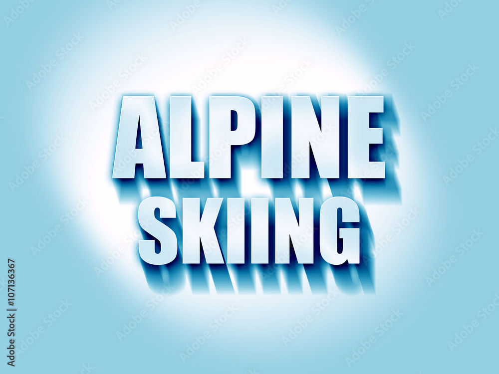 alpine skiing sign background