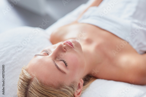Attractive woman at dayspa for skin treatment