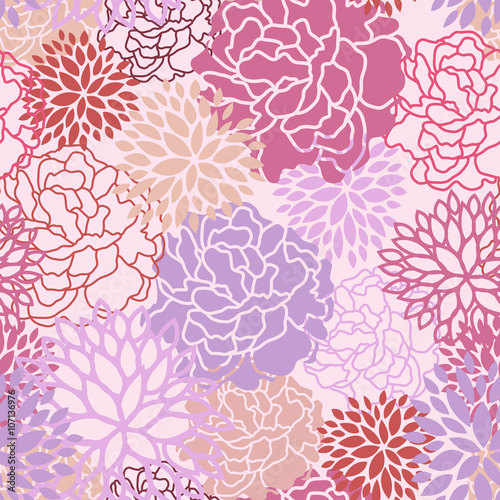 Sweet floral seamless pattern vector abstract background design