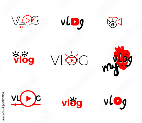 Vlog or video vector illustration photo