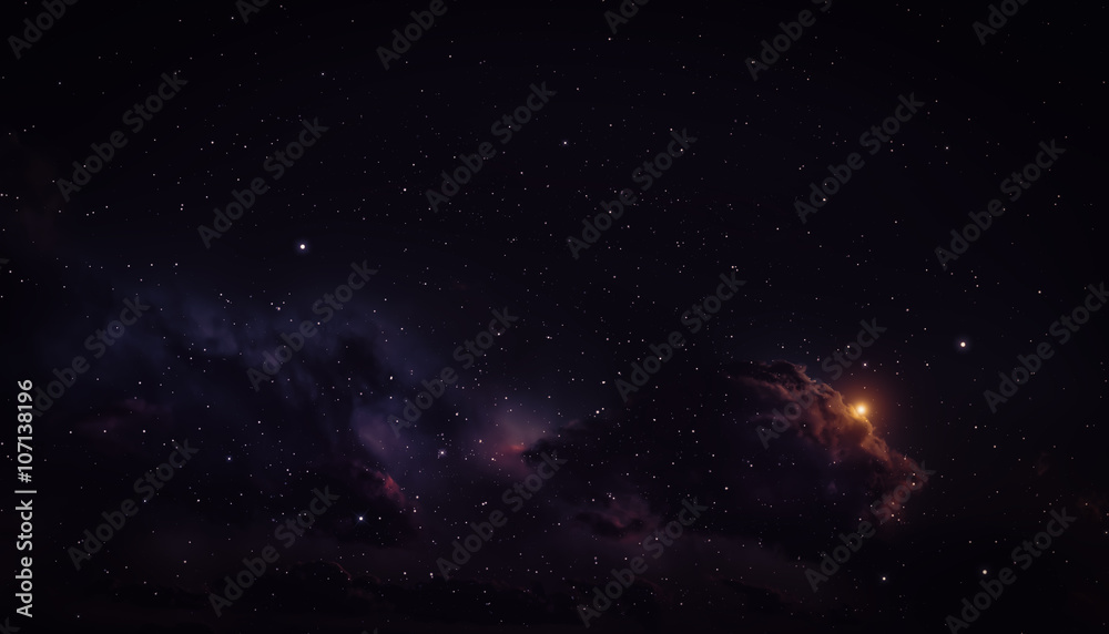 Fototapeta premium Space background with nebula and stars.