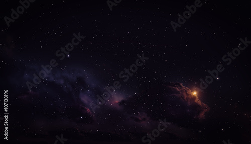 Space background with nebula and stars.