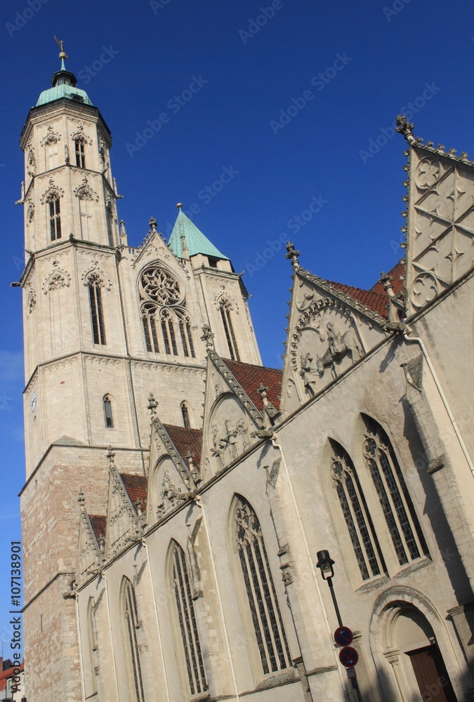 Fototapeta premium Braunschweig, Blick von Süden auf die Sankt Andreaskirche