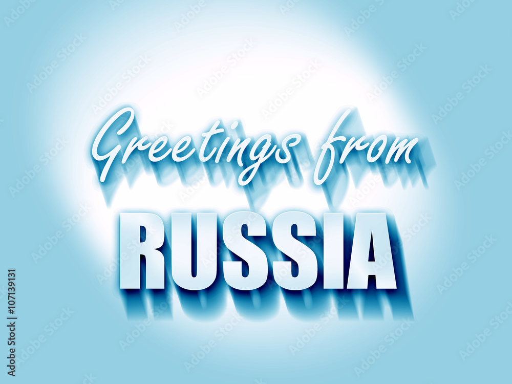Fototapeta premium Greetings from russia