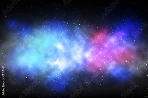Fototapeta Naklejka Na Ścianę i Meble -  Colorful Space Nebula, Over Background