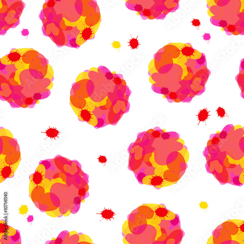 Seamless abstract background with multicolored spots.