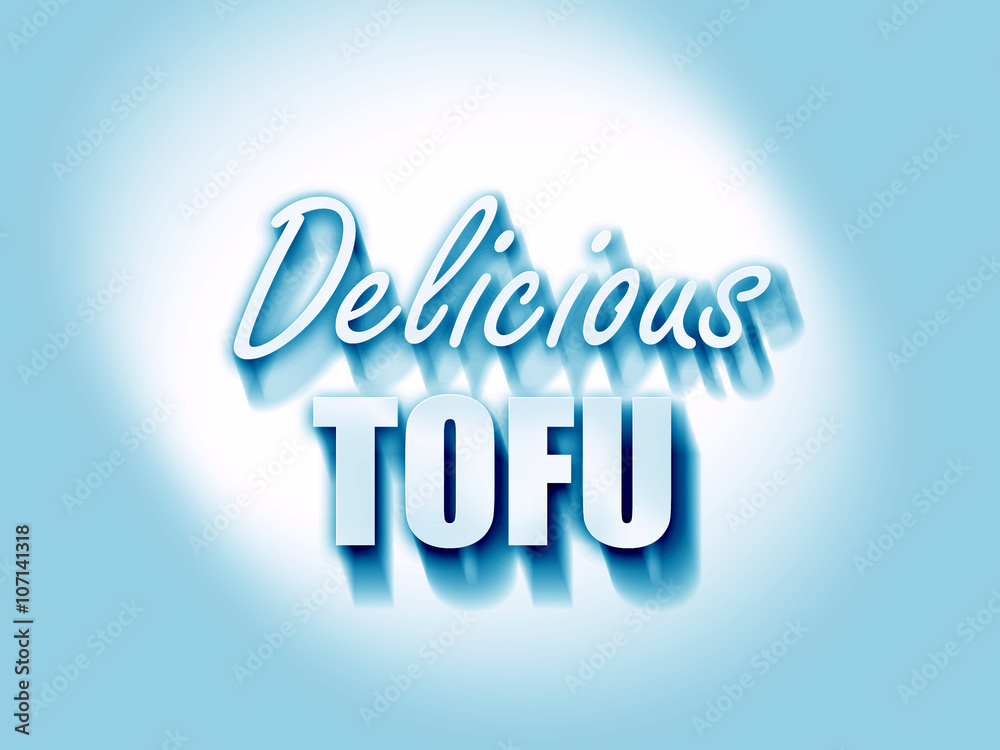 Obraz premium Delicious tofu sign