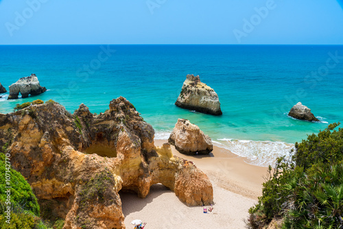 Praia tres irmaos - Beautiful coast of Algarve - Portugal photo