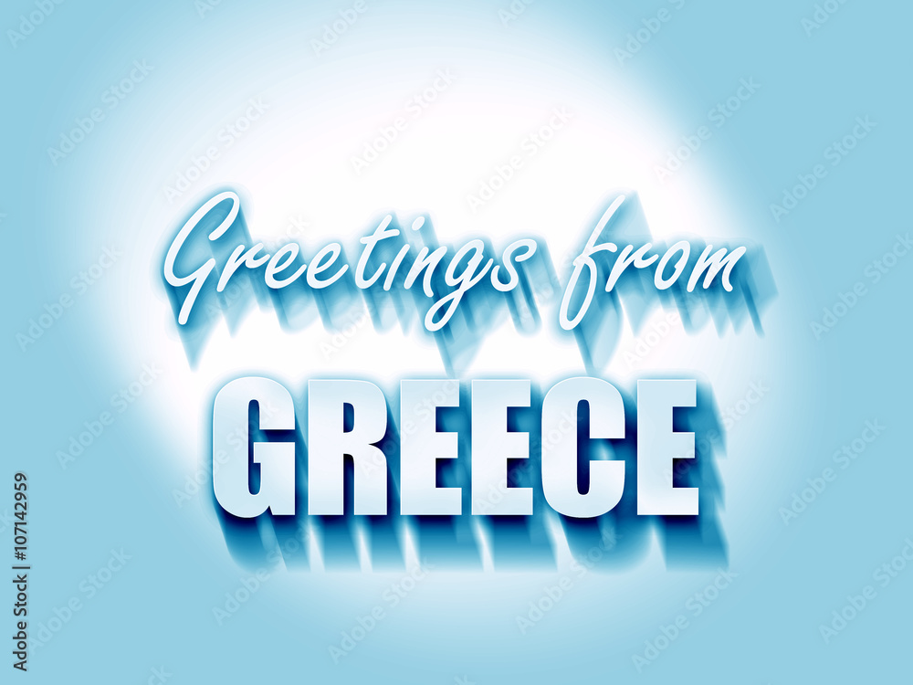 Greetings from greece - obrazy, fototapety, plakaty 