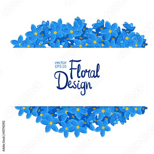 Floral vector border