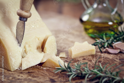 Parmesan Cheese with rosemary and olive oil