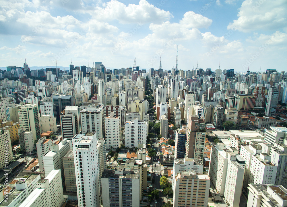 Fototapeta premium Aerial View of Sao Paulo, Brazil
