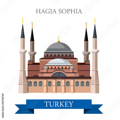 Hagia Sophia in Istanbul Turkey tourist attraction landmark