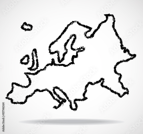 Map of Southern part of Europe. Handdrawn... - Stock Illustration  [60031828] - PIXTA