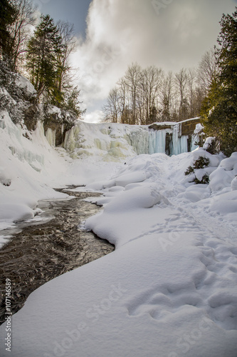 Winter View of Indian Falls in Owen Sound Ontario © Chris Gardiner
