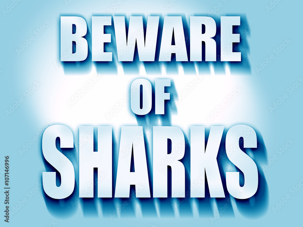 Beware of sharks sign