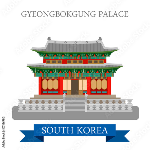 Gyeongbokgung Palace Seoul South Korea landmarks flat attraction