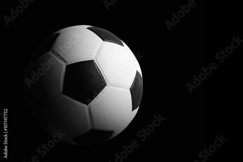 soccer ball detail on black background...