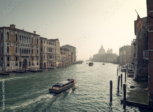 Boats on Grand Canal in Venice © Jon Ingall