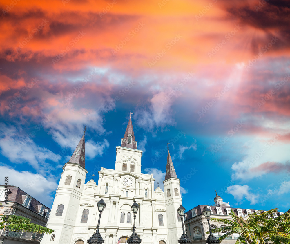 Jackson Square at dusk, New Orleans Jackson Square at dusk, New Orleans