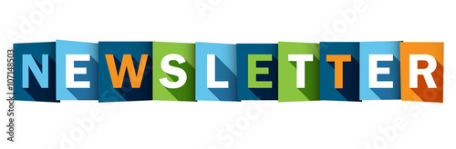 NEWSLETTER Overlapping Letters Vector Icon