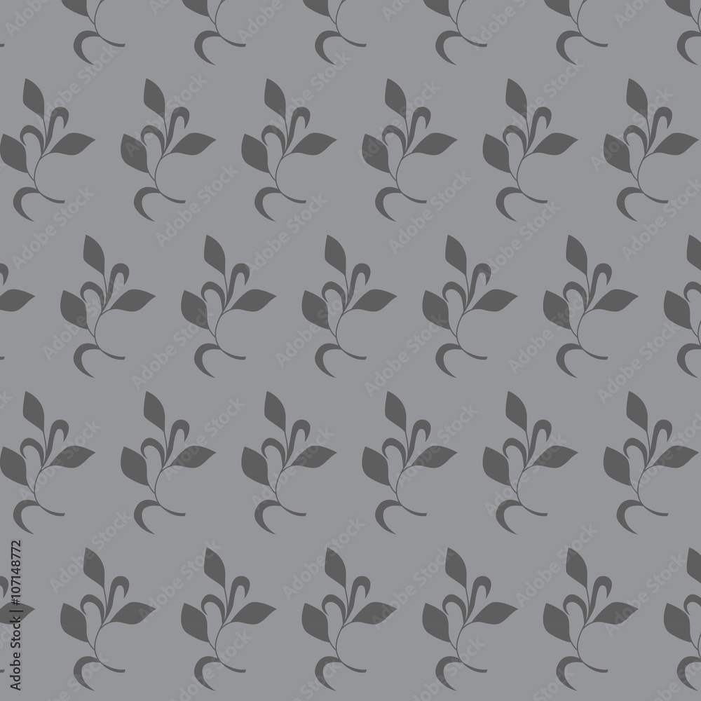 Grey floral pattern
