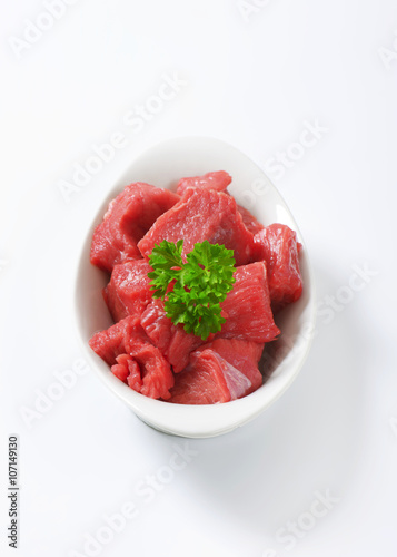 Diced beef