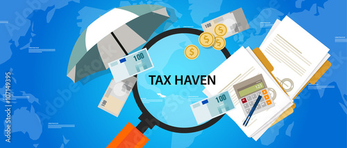 tax haven country finance business illustration money protection