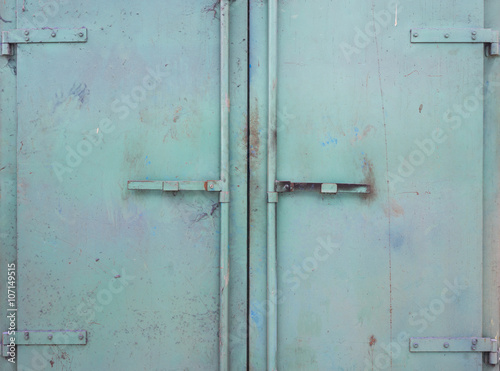 Green Metal Doors