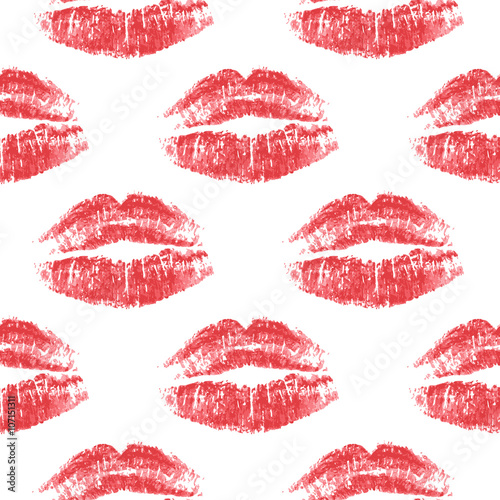 seamless pattern red lips
